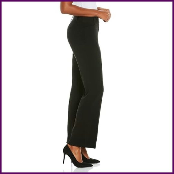 Curvy Fit Gabardine Bootcut Dress Pants, Stretch Comfort, Two Inseams - Picture 3 of 8